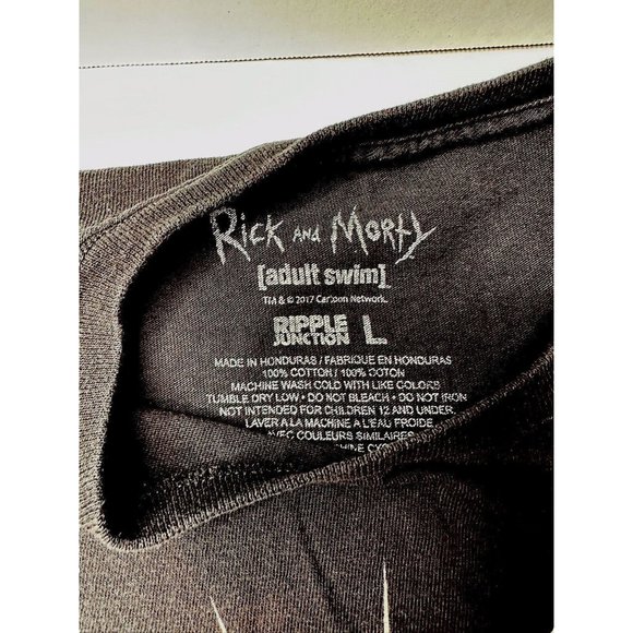 Ripple Junction Rick and Morty Tee Shirt Large Black  Short Sleeves 2017 Unisex - Picture 2 of 2